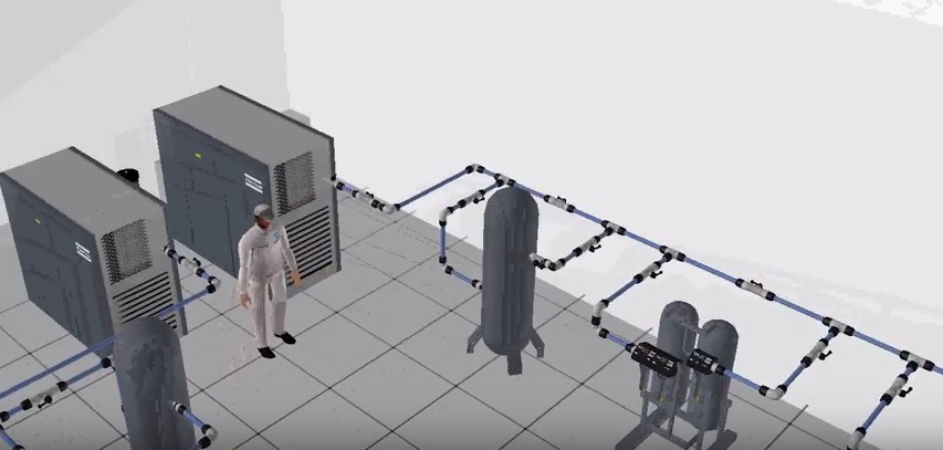 Tuyauterie de réseau d'air - Compresseurs ADEC