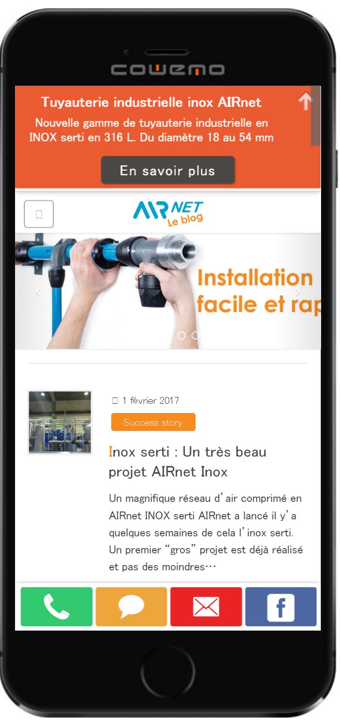 Blog airnet sur mobile et sartphone